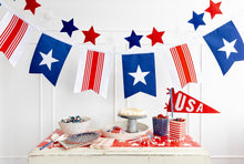 Load image into Gallery viewer, Hamptons Oversized Outdoor Fabric Flag Pennant Bann