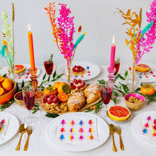 Load image into Gallery viewer, Pink Glass Candlestick Holder - Valentine's Day Décor