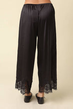 Load image into Gallery viewer, Nora Satin Lace Hem Pants