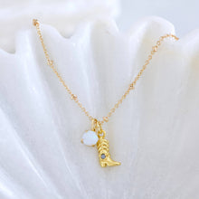 Load image into Gallery viewer, Opal Boot Necklace