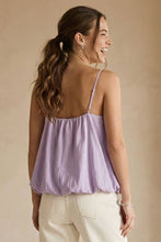 Load image into Gallery viewer, Naked Zebra - Billowy Cami Top With Bubble Hem: Light Brown / M