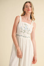Load image into Gallery viewer, &MERCI - FLORAL EMBROIDERY MIDI DRESS MDR3805: Off-White / L