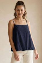 Load image into Gallery viewer, Naked Zebra - Billowy Cami Top With Bubble Hem: Light Brown / L