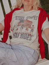 Load image into Gallery viewer, Stars, Stripes, Ski Rides Tee