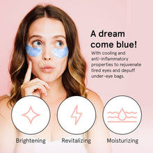 Load image into Gallery viewer, Blue Illuminating Under Eye Masks