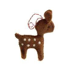 Load image into Gallery viewer, Fawn Deer Felt Wool Christmas Ornament