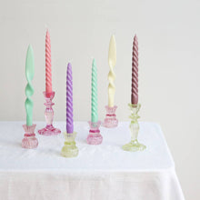Load image into Gallery viewer, Small Pink Glass Candle Holder - Valentine's Day Gift
