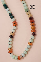 Load image into Gallery viewer, JOSSLYN by wall to wall - NATURAL AGATE GLASS SEMI PRECIOUS BEAD NECKLACE | 80N896: 1E
