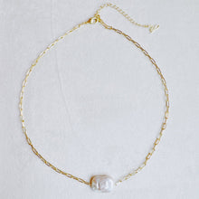 Load image into Gallery viewer, Hannah Baroque Pearl Chain Necklace