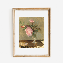 Load image into Gallery viewer, Pink Peonies Antique Print