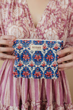 Load image into Gallery viewer, Nautical Nantucket quilted coin pouch