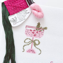 Load image into Gallery viewer, Christmas Cocktail Mini Needlepoint Canvas