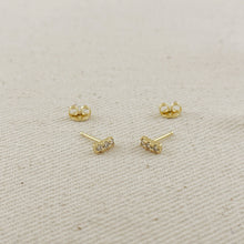 Load image into Gallery viewer, GoldFi - 18k Gold Filled Mini CZ Stud Earrings