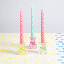 Load image into Gallery viewer, Small Pink Glass Candle Holder - Valentine's Day Gift