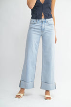 Load image into Gallery viewer, Cuffed Wide Leg Jean