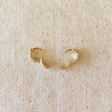 Load image into Gallery viewer, GoldFi - 18k Gold Filled 9.5mm Cubic Zirconia Clicker Hoop Earrings