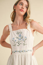 Load image into Gallery viewer, &MERCI - FLORAL EMBROIDERY MIDI DRESS MDR3805: Off-White / L