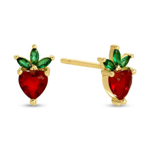 Load image into Gallery viewer, Strawberry Studs on Velvet Tags