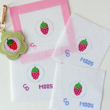 Load image into Gallery viewer, Mini Strawberry 1” Circle Key Fob Canvas Insert