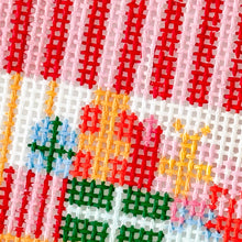 Load image into Gallery viewer, Christmas Trolley Cart Needlepoint Canvas 18 Mesh 4” Design