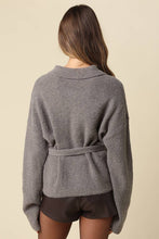 Load image into Gallery viewer, Olivaceous - Maci Belted Knit Jacket: TAUPE / M