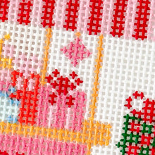 Load image into Gallery viewer, Christmas Trolley Cart Needlepoint Canvas 18 Mesh 4” Design
