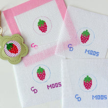 Load image into Gallery viewer, Mini Strawberry 1” Circle Key Fob Canvas Insert