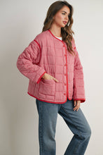 Load image into Gallery viewer, Buttoned Quilted Puffer Jacket