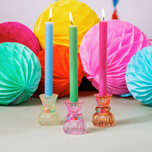 Load image into Gallery viewer, Small Pink Glass Candle Holder - Valentine's Day Gift