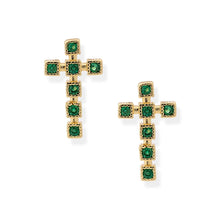 Load image into Gallery viewer, Bracha Faith Cross Earrings
