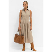 Load image into Gallery viewer, Naked Zebra - Sleeveless Midi Shirt Dress: Black / L