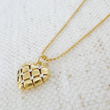 Load image into Gallery viewer, Quilted Luxe Heart Charm Necklace