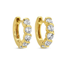 Load image into Gallery viewer, Small Gold Cz Huggies: Gold