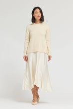 Load image into Gallery viewer, Grade & Gather - 61385 - KNIT SATIN SKIRT DRESS: TAPENADE / Contemporary / M