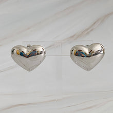 Load image into Gallery viewer, Polish My Heart Stud Earrings: Silver