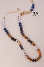 Load image into Gallery viewer, JOSSLYN by wall to wall - NATURAL AGATE GLASS SEMI PRECIOUS BEAD NECKLACE | 80N896: 2C