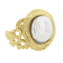 Load image into Gallery viewer, Susan Shaw - Handcast Gold Pearl Adjustable Ring