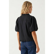Load image into Gallery viewer, Naked Zebra - Ruffle Detail Bubble Sleeve Top: Off White / S
