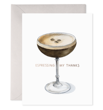 Load image into Gallery viewer, Espresso Thanks Greeting Card