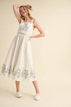 Load image into Gallery viewer, &MERCI - FLORAL EMBROIDERY MIDI DRESS MDR3805: Off-White / M