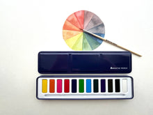 Load image into Gallery viewer, Breathe People - Watercolor Set- 12 Artist Grade Color Tin + Wood Paintbrush