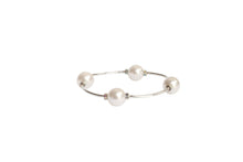 Load image into Gallery viewer, 12mm Crystal White Pearl Blessing Bracelet: S