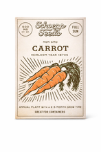 Load image into Gallery viewer, Carrot, Half Long Heirloom Garden Seed Packets