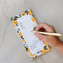 Load image into Gallery viewer, Orange Orchard Market List Notepad