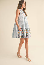Load image into Gallery viewer, &MERCI - FLORAL EMBROIDERY TIERED MINI DRESS MDR3841: Off White / L
