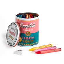 Load image into Gallery viewer, Andy Warhol Soup Can Crayons + Sharpener