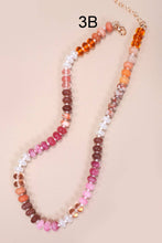 Load image into Gallery viewer, JOSSLYN by wall to wall - NATURAL AGATE GLASS SEMI PRECIOUS BEAD NECKLACE | 80N896: 1A