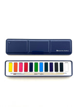 Load image into Gallery viewer, Breathe People - Watercolor Set- 12 Artist Grade Color Tin + Wood Paintbrush