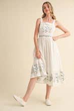 Load image into Gallery viewer, &MERCI - FLORAL EMBROIDERY MIDI DRESS MDR3805: Off-White / L