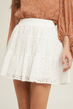 Load image into Gallery viewer, Eyelet Ivory Skirt
